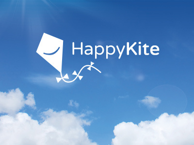 Happy Kite clouds happy kite logo sky
