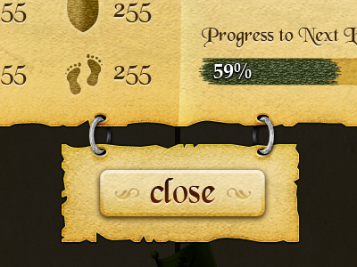 Stats Window fantasy iphone parchment rpg stats xp