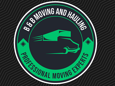 B & B Moving and Hauling Logo branding moving startup vector