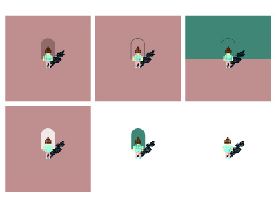 Reducing to pixel cartoon character design drawing illustration infinity man minimalism pixel reduce vintage