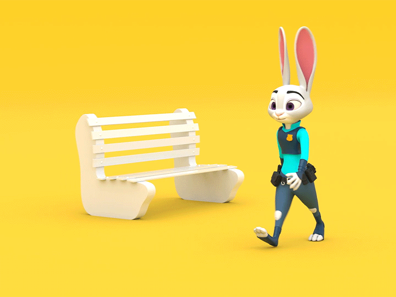 Judy Hopps ! 3d ae animation arnold character maya model progressive walk render run cycle walkcycle