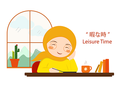 Leisure Time art cartoon icon illustration leisure time vector