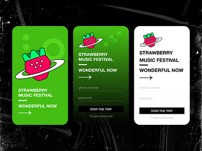 STRAWBERRY FESTIVAL - SIGN UP - #DAILYUI ：） branding daily 100 challenge graphic design il lu sign up ui