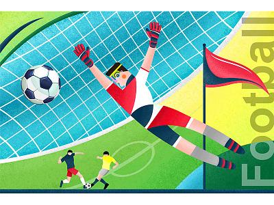 Football game character desing football illustration painting sports