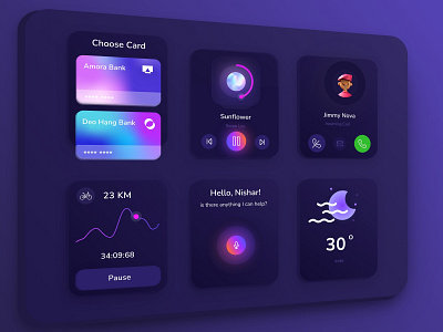 Dashboard ui components 3d 3d art app badge clean dark dark mode dark ui design geometric home illustration interface minimal mobile onboarding ui ui components user interface vector