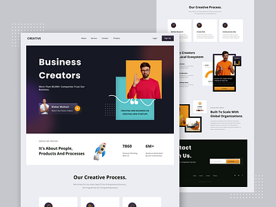 Creative Business Landing Page agency branding business company corporate crypto home landing landing page marketing marketing agency nft nft marketplace page real e sate startup web design web page website website design