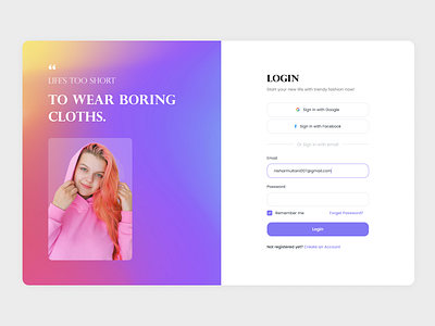 Login and Sign up form design