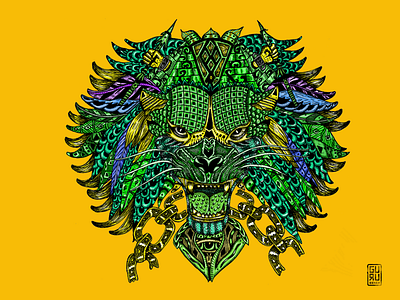 Must the lion not roar: Album Art art atist color digital drawing illustration ink vector