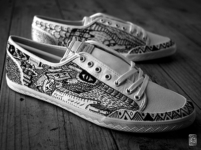 Sneak Peak art artist customize drawing illustration ink sneakers