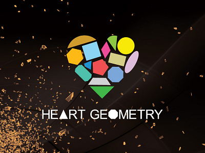 Heart Geometry Logo brand identity branding creative geometry heart heart logo inspiration logo logo design love loveheart sweetheart