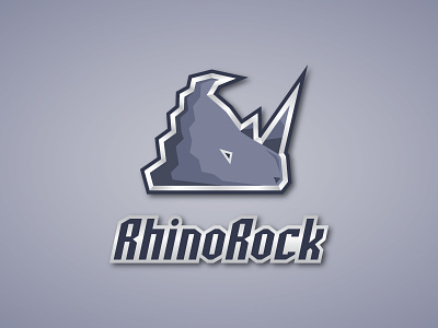 RhinoRock Logo animal brand identity branding confident logo design logo inspiration mountain rhino rhino logo strong tough wild