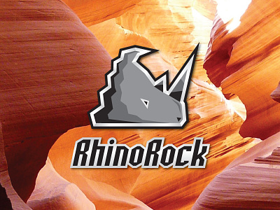 Rhinorock Logo african animal horn logo design logo inspiration mountain rhino rhino logo safari strong tough wild