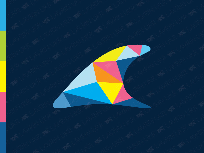 Dolphin Fin Logo fin orca whale logo polygon logo vibrant logo colorful logo marine ocean sea fish logo dolphin logo dolphin forsale creative identity branding logo for sale logo inspiration logo design logo