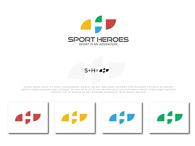 SportsHerose branding design flat icon illustrator logo logo design logotype typography vector