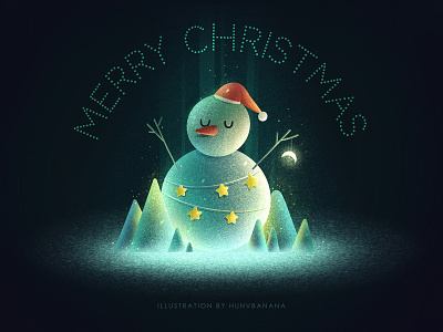 Merry Christmas christmas cute design illustration procreate snowman winter