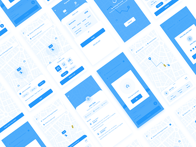 Taxi App wireframe