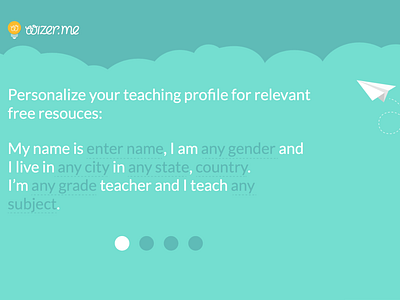 Wizer onboaring customize edtech education app onboarding personalize profile segmentation signup ui ux web app