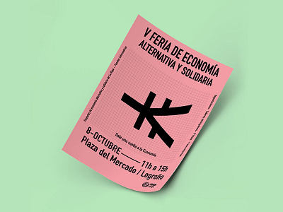 V feria de economía alternativa y solidaria design design thinking poster social