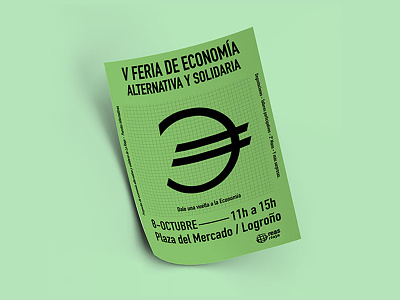 V feria de economía alternativa y solidaria design design thinking poster