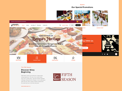 Kolkata Beckons - Website branding delivery design flat food icon identity illustration logo minimal reservation resturant typography ui website