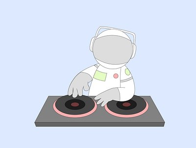 Space DJ animation branding character character design design illustration illustrator ui vector vector illustration