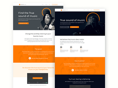 Landing page designs for Sonarworks 🎧 hero landing page layout made in latvia music page sonarworks ui ux web design