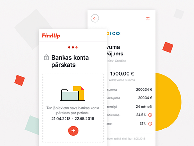 Statement upload / Offer page findup fintech mobile offer upload ux design