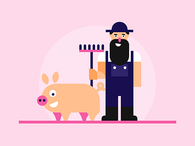 Normis - The ferocious piggy 🐷 artwork farmer game game art illustration illustrations pig piggy pigs vuejs