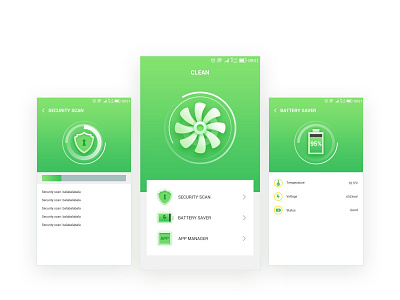 greenclean app design ui