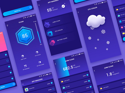 purpleclean app clean design ui