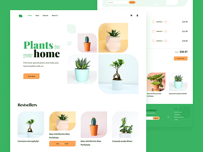 Plant shop website dailyui ui uiux web design website