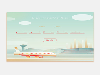 Daily UI: search airport dailyui day22 flightsearch illustration search ui uiux