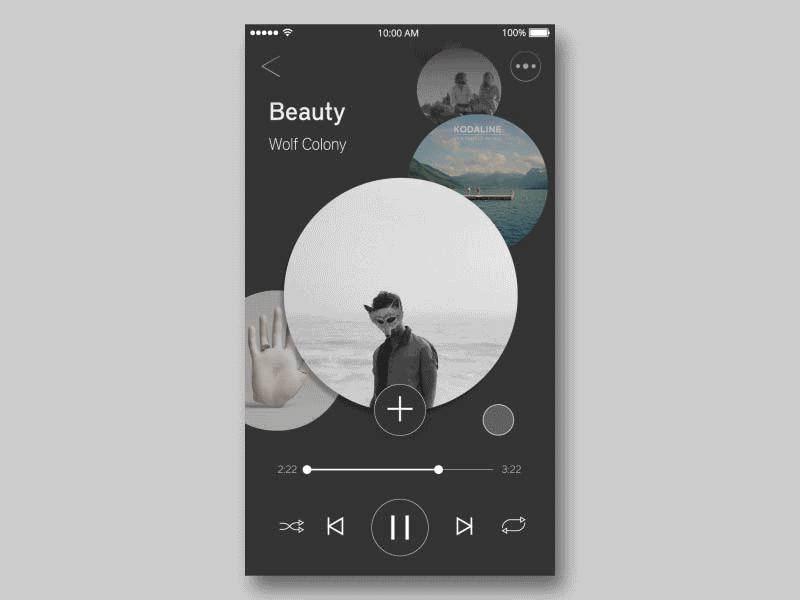 Daily UI: music player adobe aftereffects dailyui day15 musicplayer ui uiux