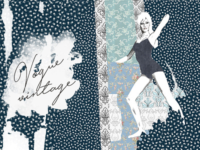 Inspired by Vogue Vintage decorative style illustration vogue vintage