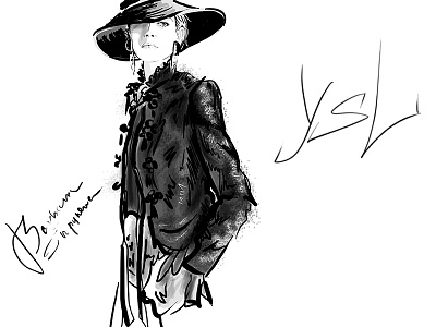 Saint Laurent Fashion Illustration