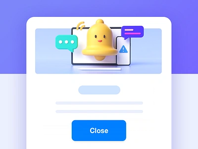 Pop-ups #06 3d appstore branding c4d cute done finger illustraion notification popup ui ux warning