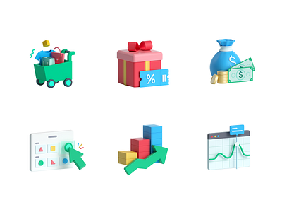 Aftersell icons 3d c4d icons illustration ui