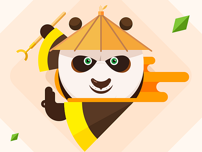 Kung Fu Panda - 01 flat illustrator kungfu panda vikiiing