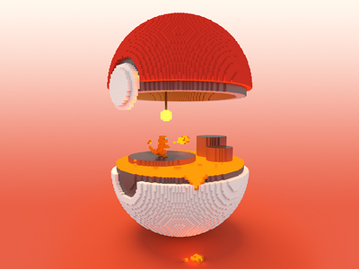 Pokébiome 004: Charmander charmander magicavoxel monster pokemon voxel