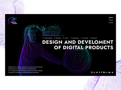 Digital Punks / 1 about career color concept design grid homepage logo minimalism neon processing promo promo site promosite typography ui ux web webdesign website