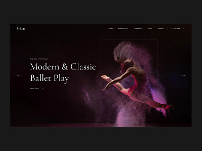 Bridge Ballet ballet business company creative dance design modern ui ux web webdesign website wordpress wordpress design