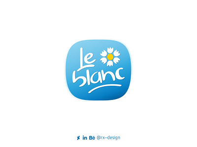 Le Blanc Logo branding cheese creamy flower food leblanc logo logo design logo design branding white