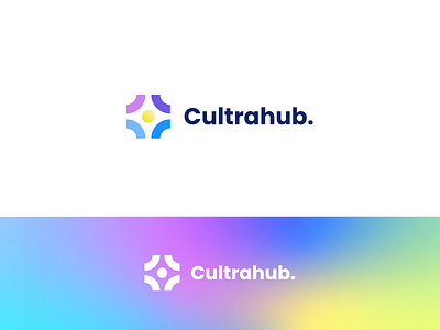 Cultrahub logo branding connect digital hub light logo logo design monogram people platform social socialmedia spotligh