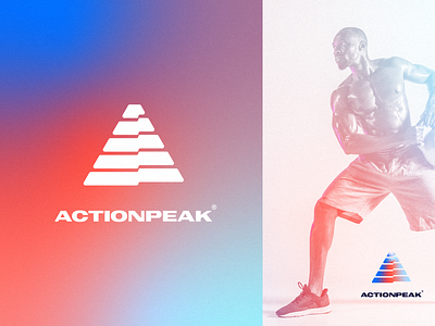 Actionpeak action brand branding exercice fitness gym icon logo logo design minimal sport workout