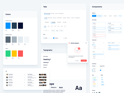 Queekly Design Sytem 2.0 app buttons clean components dashboard designsystem elements fields guidelines input modal typography ui uxui web