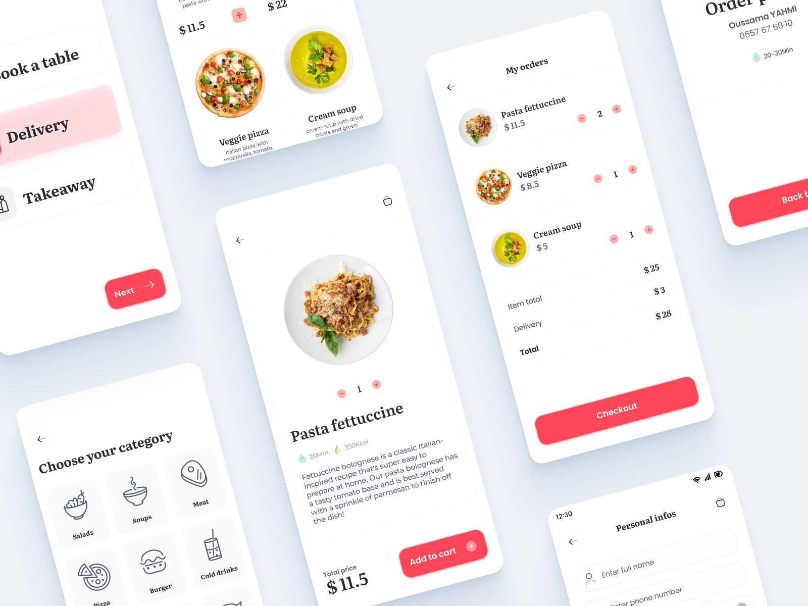 Food order app by Oussama Yahmi on Dribbble