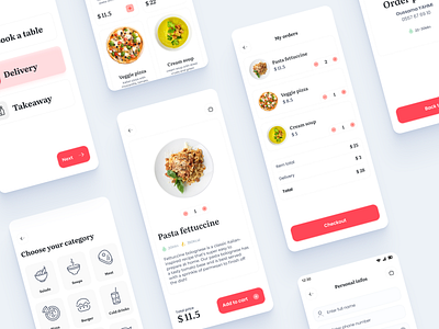Food order app app delivery digitalmenu food minimal restaurant ui ux