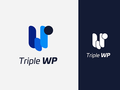 Triple WP branding design icon logo logo design logo design challenge triple typography wp