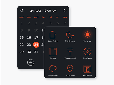 Swipes UI - The Scheduler app calendar date productivity scheduler swipes tasks time ui