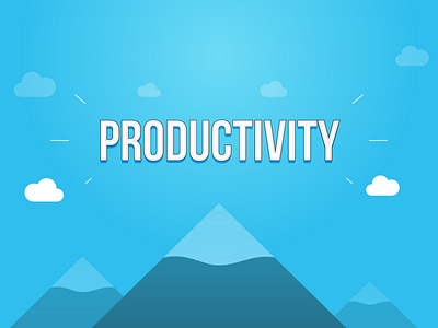 Swipes Productivity blue illustration mountains productivity swipes typography